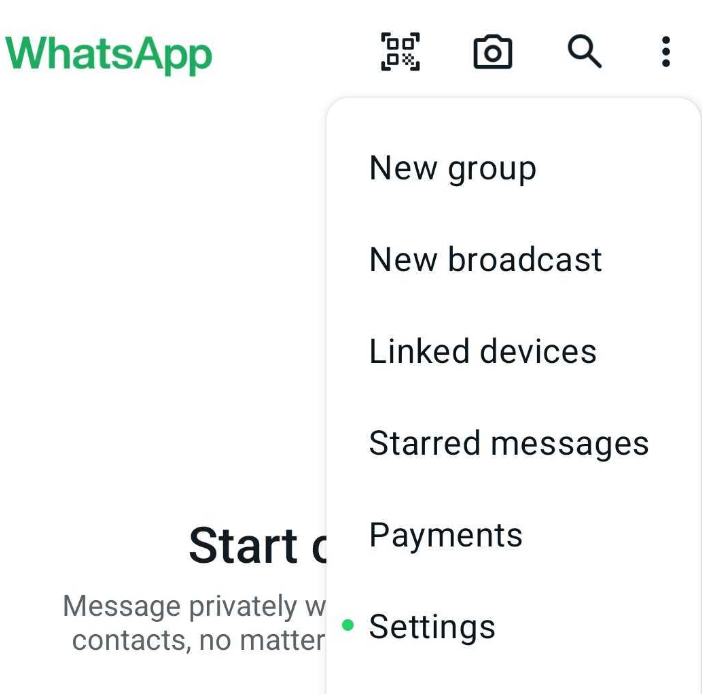 Open WhatsApp On Your Phone & Click Linked Device