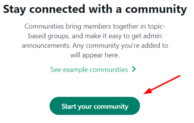 Select Start A Community